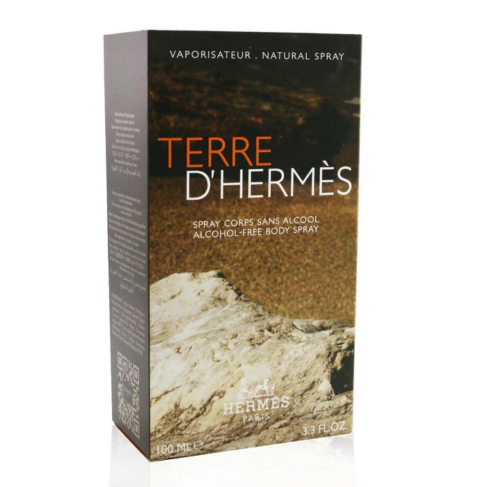 Спрей для тела Hermes Terre D'Hermes без алкоголя, 100 мл, с ароматом грейпфрута и пачули