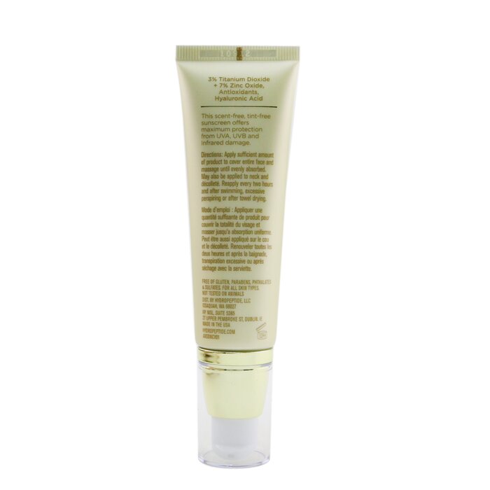 Солнцезащитный крем Hydropeptide с SPF 50 для лица без цвета, 50 мл