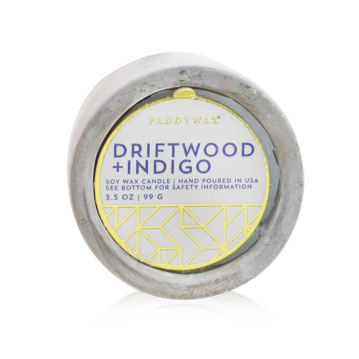 Свеча Paddywax Urban с древесными нотами и индиго в цементном контейнере 99 г