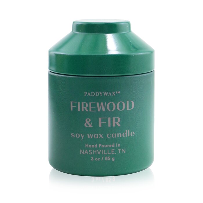 Ароматическая свеча с запахом древесины и ели в жестяной банке Paddywax, 85 г