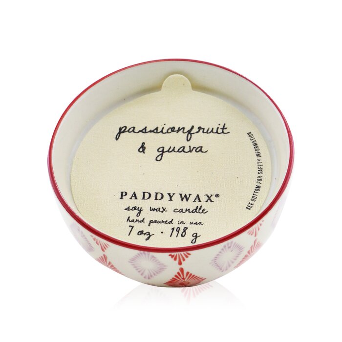 Восковая свеча Paddywax с ароматом страстного фрукта и гуава, 198 г