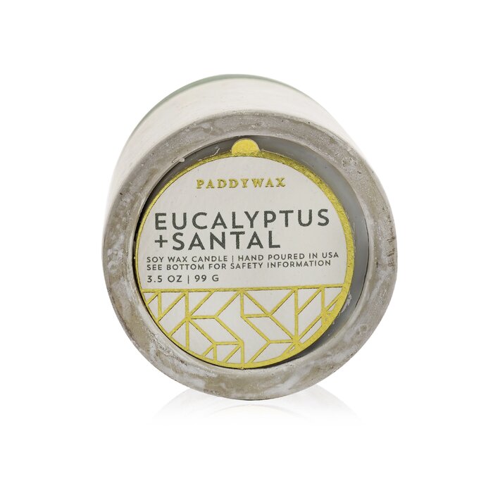 Свеча Paddywax Urban с ароматом эвкалипта и сандалового дерева в бетонном сосуде, 99 г