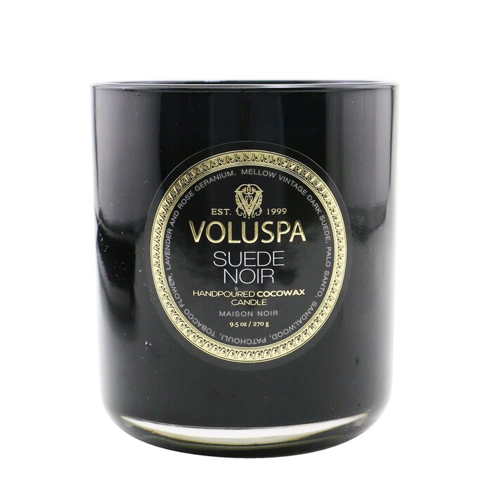 Ароматическая свеча Voluspa Suede Noir 270 г с натуральными фитилями для уютной атмосферы и стиля интерьера