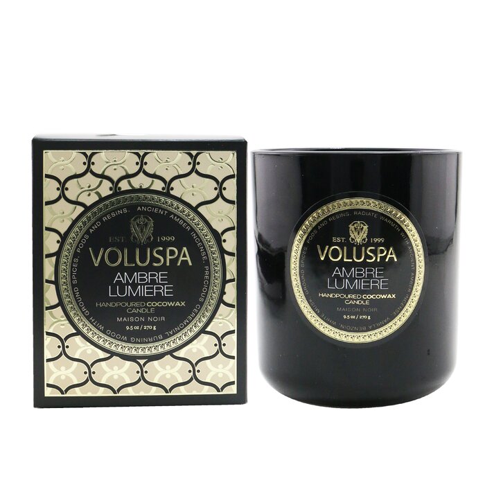 Свеча классическая Voluspa Ambre Lumiere с кокосовым воском, 270 г