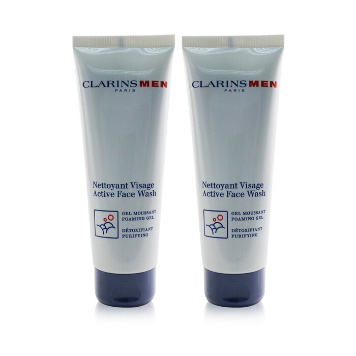 Очищающий гель для лица Clarins с отшелушивающим эффектом, 2x125 мл