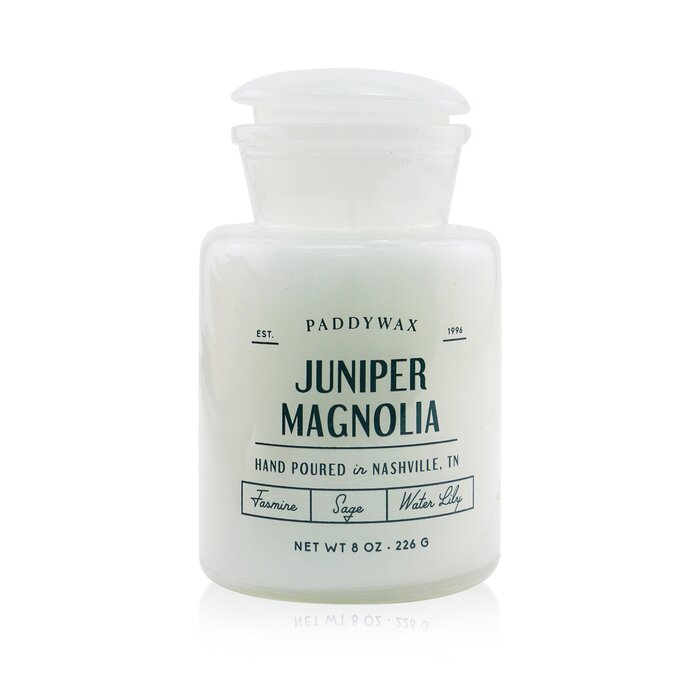 Ароматическая свеча Paddywax Juniper Magnolia с экстрактом можжевельника и магнолии, 85 г