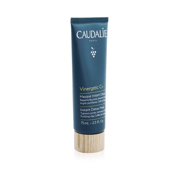Маска для лица Caudalie с розовой глиной и кофеином, мгновенная детокс, 75 мл