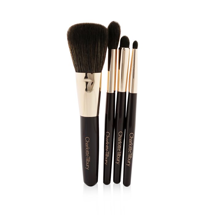 Набор мини-кистей для макияжа Charlotte Tilbury в сумке, 4 шт.