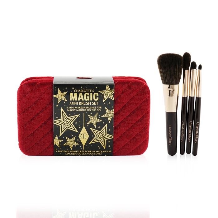 Набор мини-кистей для макияжа Charlotte Tilbury в сумке, 4 шт.