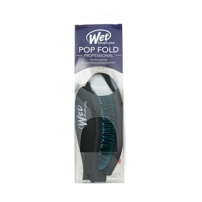 Складная расческа Wet Brush Pro Pop Fold с мягкими щетинками для бережного распутывания волос, синяя