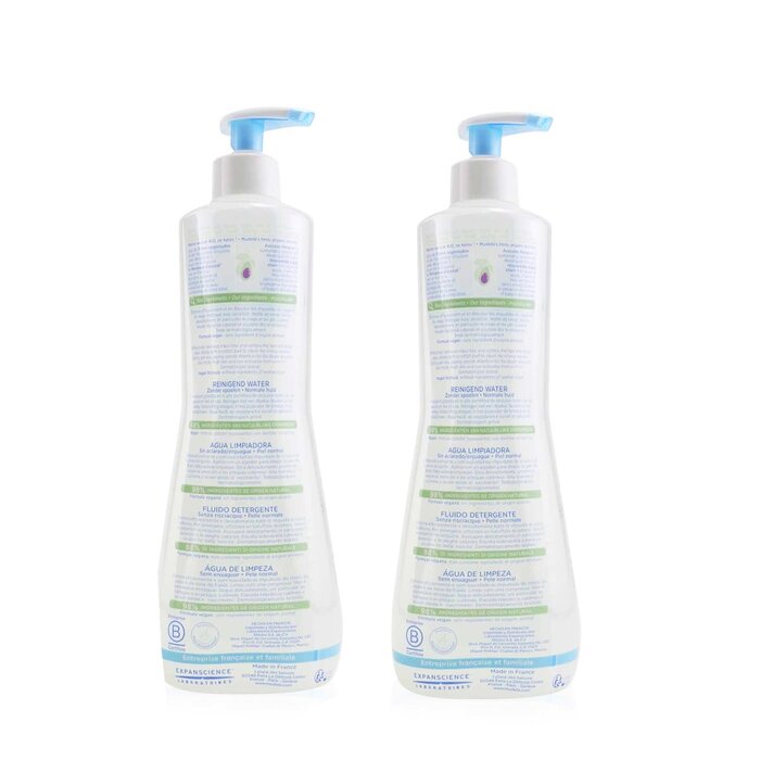 Очищающее средство без смывания Mustela с авокадо для лица и тела 2x750 мл