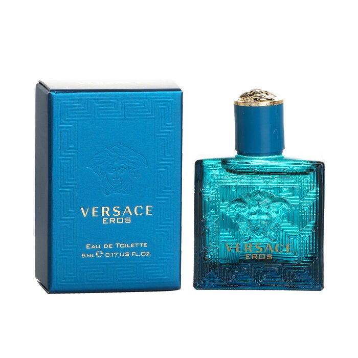 Versace Eros туалетная вода для мужчин, 5 мл — свежий фужерный аромат с нотами мяты, лимона и кедра