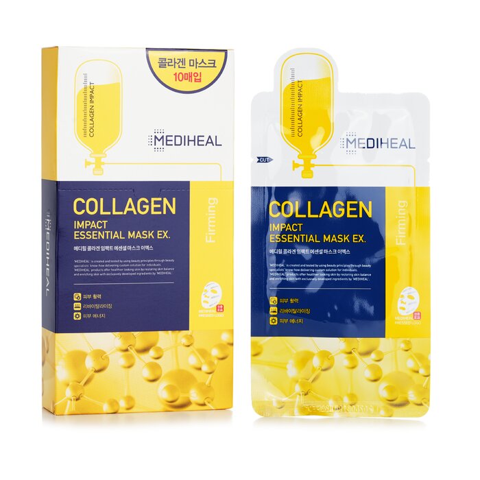 Маска с коллагеном Mediheal Collagen Impact Essential 10 шт для лифтинга и увлажнения кожи лица