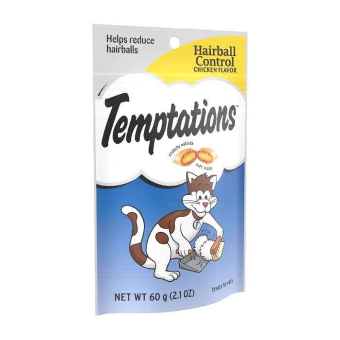 Лакомство для кошек MARS Temptations с формулой против шерстяных комков, 60 г