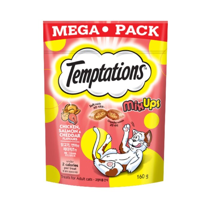 MARS Temptations — хрустящие кусочки с курицей, сыром и солью для собак, 160 г