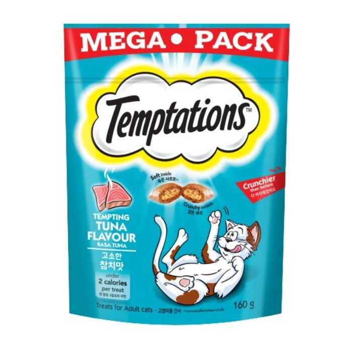 Консервированный тунец Temptations в собственном соку, 160 г — нежный вкус и высокое содержание омега-3.