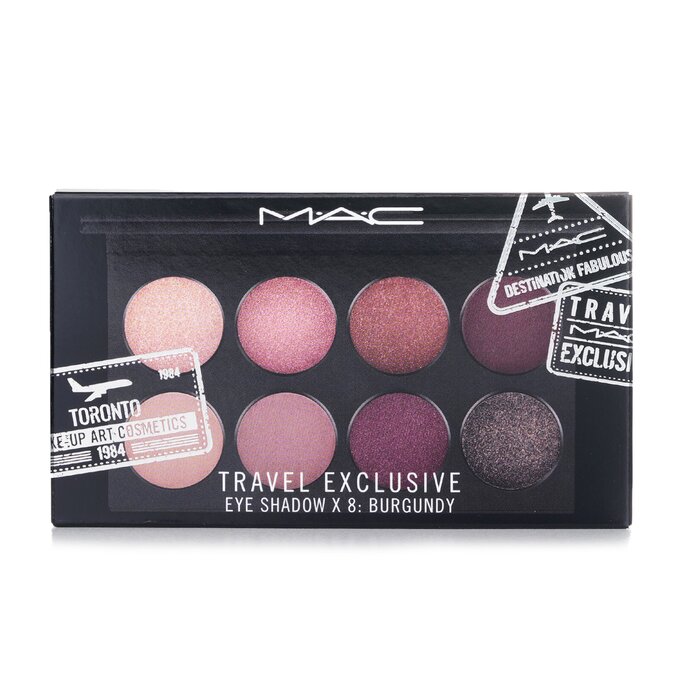 Палетка теней для век MAC Travel Exclusive Burgundy, 11.6 г (8 оттенков для ярких образов)