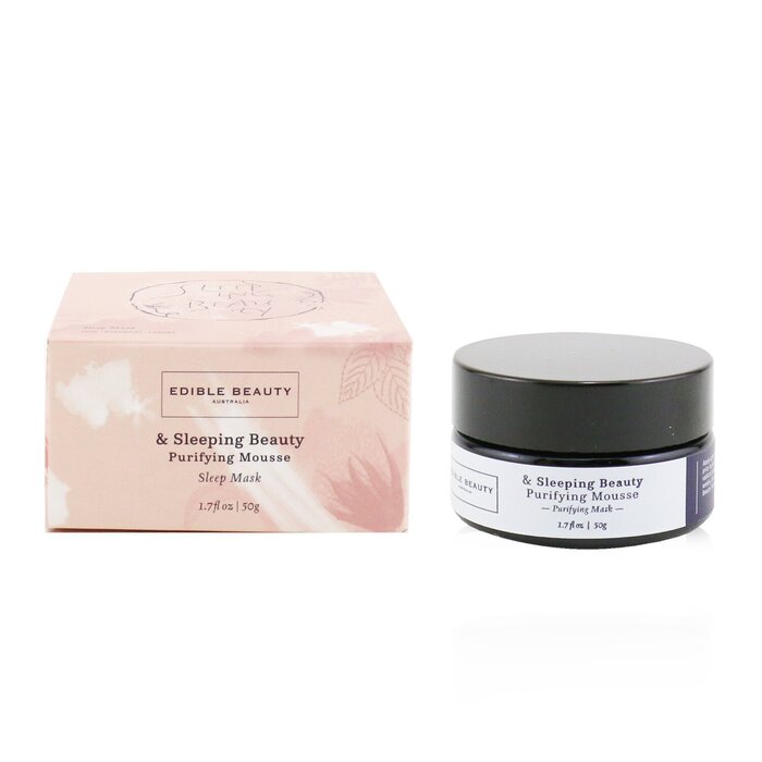 Очищающая маска для сна с розовой глиной и зеолитом для лица 50 г Edible Beauty
