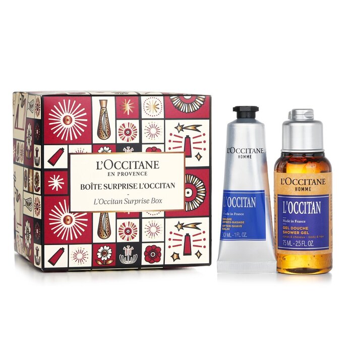 Подарочный набор L'Occitane: гель для душа (75 мл) и бальзам после бритья (30 мл)