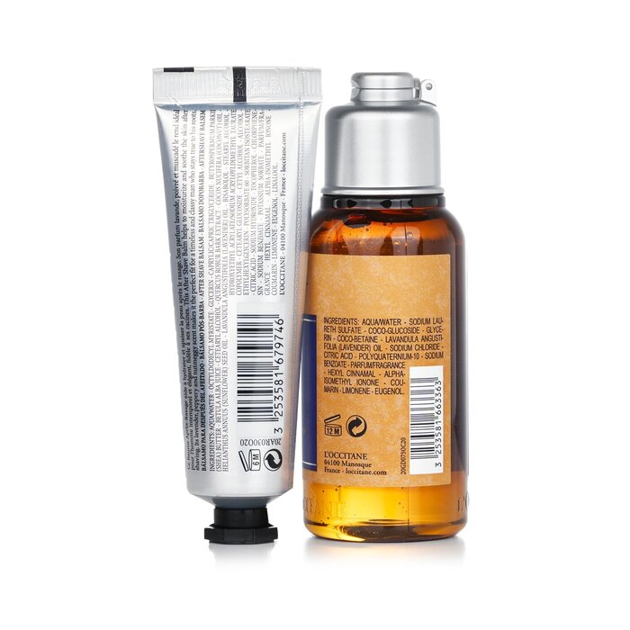 Подарочный набор L'Occitane: гель для душа (75 мл) и бальзам после бритья (30 мл)