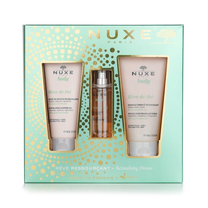 Подарочный набор Nuxe Revitalising Dream: гель для душа 100 мл, водичка 30 мл, скраб 150 мл для тела