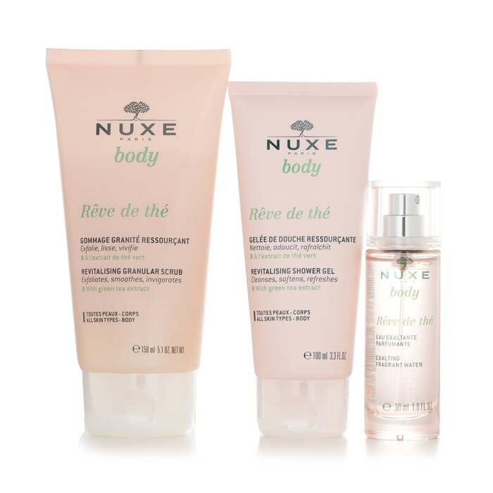 Подарочный набор Nuxe Revitalising Dream: гель для душа 100 мл, водичка 30 мл, скраб 150 мл для тела