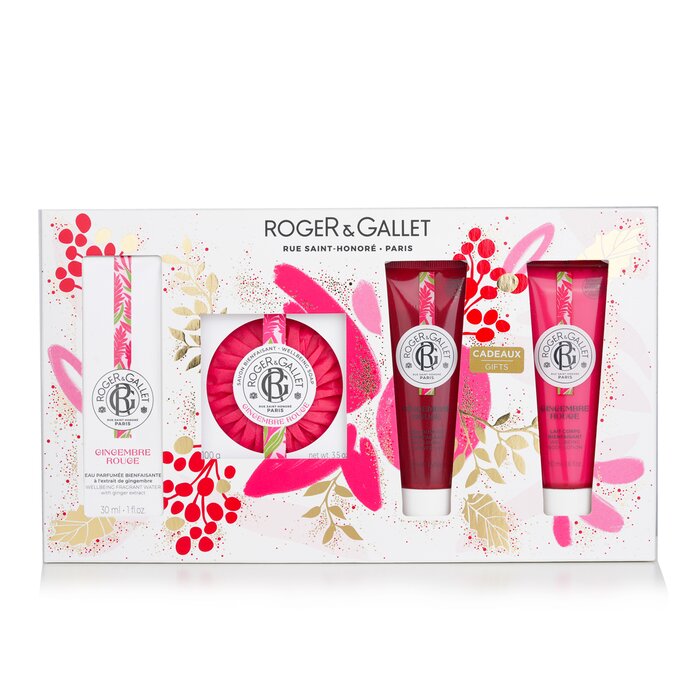 Подарочный набор Roger & Gallet Gingembre Rouge для создания уюта, 4 предмета