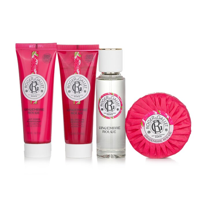 Подарочный набор Roger & Gallet Gingembre Rouge для создания уюта, 4 предмета
