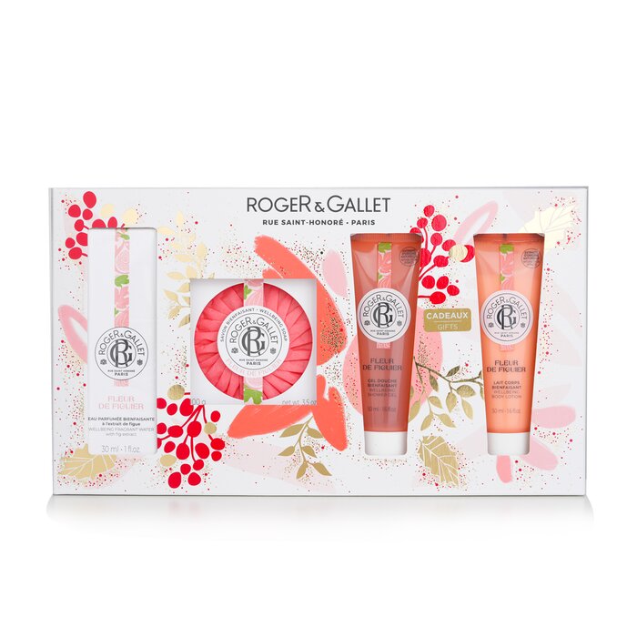 Набор ухода для тела Roger & Gallet Fleur De Figuier: гель 50 мл, молочко 50 мл, мыло 100 г, увлажняющая вода 30 мл