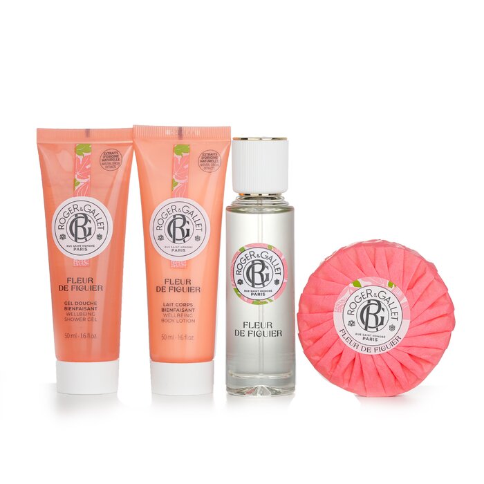 Набор ухода для тела Roger & Gallet Fleur De Figuier: гель 50 мл, молочко 50 мл, мыло 100 г, увлажняющая вода 30 мл