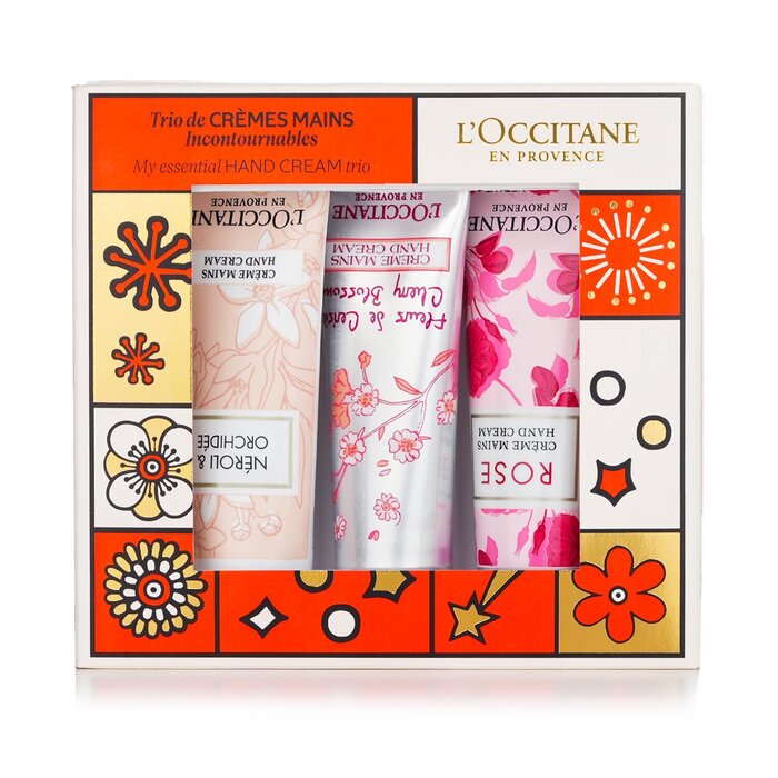 Крем для рук L'Occitane «Мой незаменимый уход» 3х30 мл (аромат цветущей вишни, розы, нероли и орхидей)