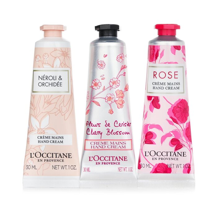 Крем для рук L'Occitane «Мой незаменимый уход» 3х30 мл (аромат цветущей вишни, розы, нероли и орхидей)