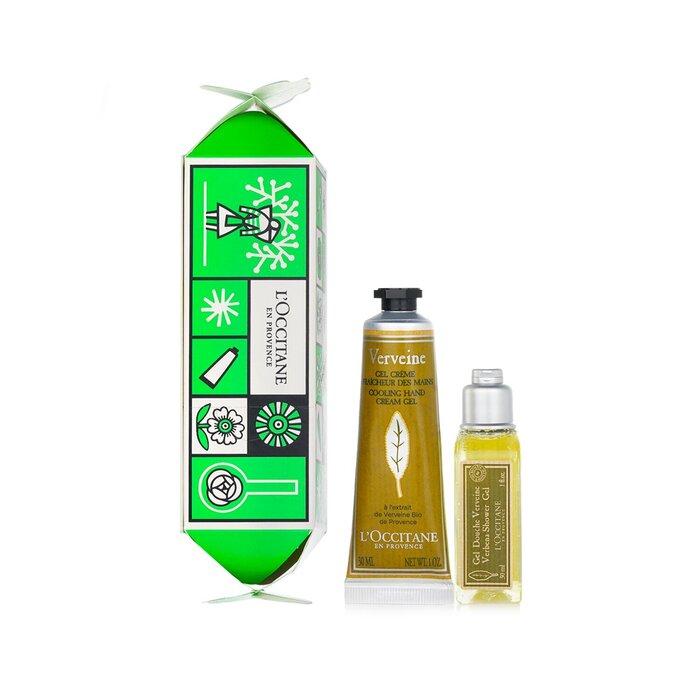Набор для ухода за телом L'Occitane с экстрактом вербены, гель для душа и крем для рук 30 мл х 2 шт.
