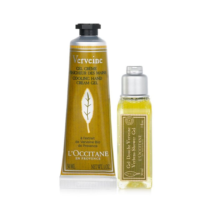 Набор для ухода за телом L'Occitane с экстрактом вербены, гель для душа и крем для рук 30 мл х 2 шт.