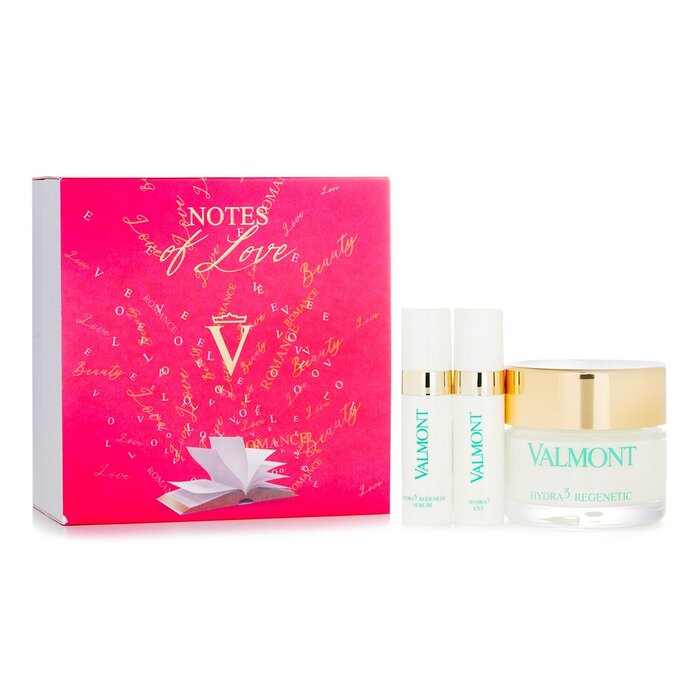 Набор для увлажнения кожи Valmont Notes Of Love Hydra3: крем 50 мл, сыворотка 5 мл, эмульсия для глаз 5 мл