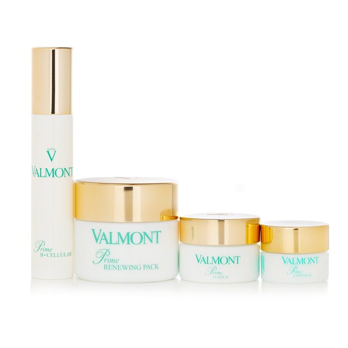 Набор для восстановления кожи Valmont Prime Renewing Gold, 4 предмета: серум, маска, увлажняющая маска, крем для глаз