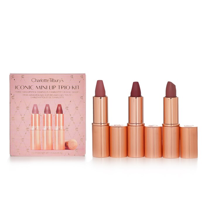 Набор миниатюрных губных помад Charlotte Tilbury Iconic Mini Lip Trio, 3 шт.
