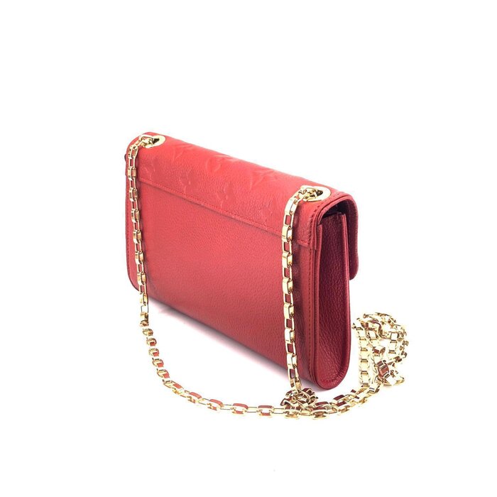 Сумочка Louis Vuitton Pochette Saint-Germain WOC, красная, компактная, многофункциональная, с защитным чехлом