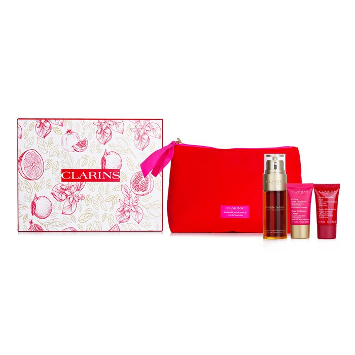 Набор средств для ухода за кожей Clarins: Двойное сыворотка 50 мл + кремы Multi Intensive 15 мл для лица