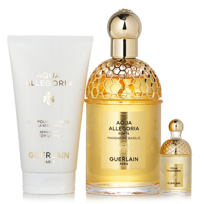Подарочный набор Aqua Allegoria Mandarine Basilic: парфюм 125 мл, мини-версии 7,5 мл и лосьон для тела 75 мл