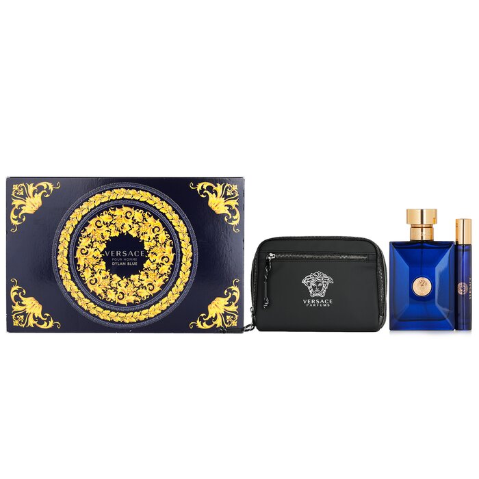 Подарочный набор ароматов Versace Dylan Blue с туалетной водой 100 мл и миниатюрой 10 мл в несессере