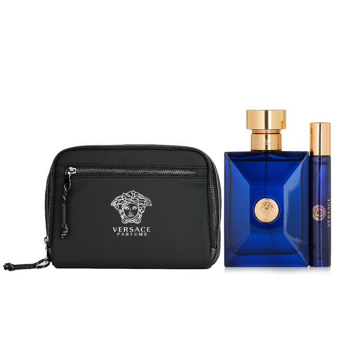 Подарочный набор ароматов Versace Dylan Blue с туалетной водой 100 мл и миниатюрой 10 мл в несессере