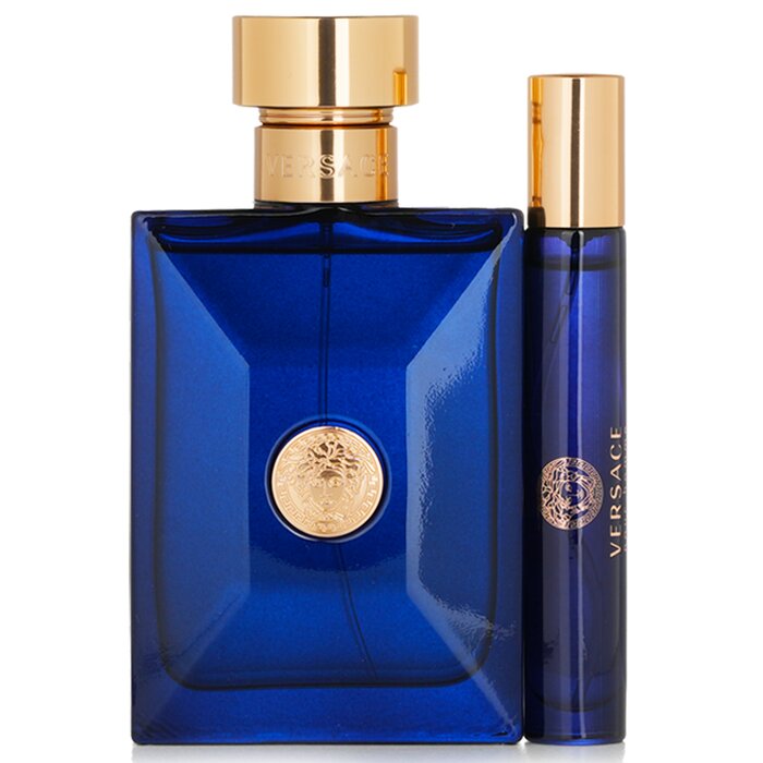 Подарочный набор ароматов Versace Dylan Blue с туалетной водой 100 мл и миниатюрой 10 мл в несессере