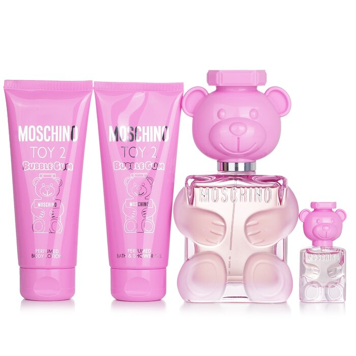 Набор Toy 2 Bubble Gum от Moschino: парфюм, лосьон для тела и гель для душа, 4 шт.