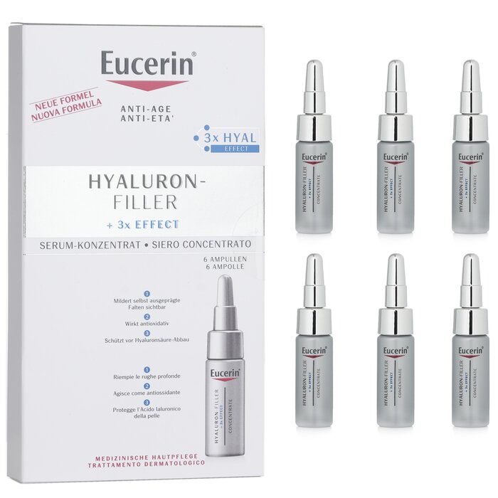 Eucerin интензивная антивозрастная сыворотка с гиалуроновой кислотой для лица, 6x5 мл