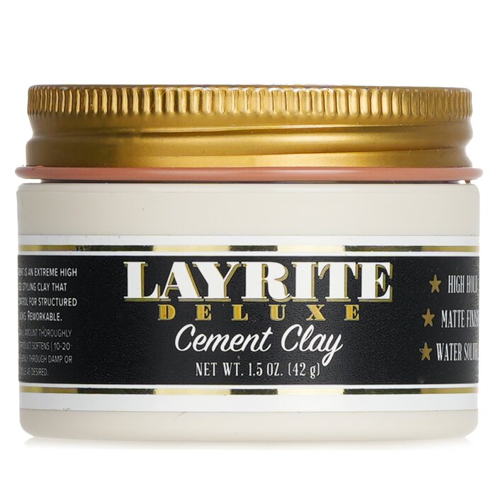 Layrite глина для укладки Cement Clay 42 г — надежная фиксация и объем без утяжеления для мужчин