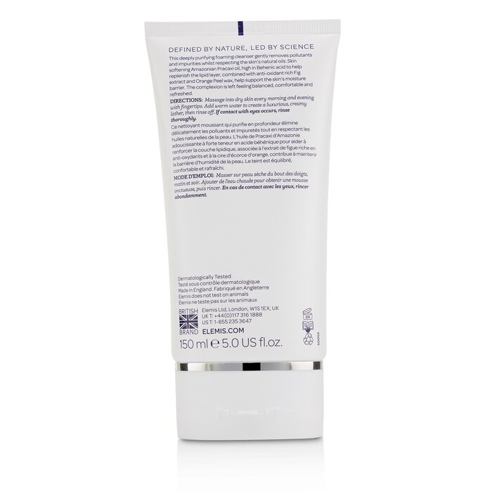 Elemis нежное пенящееся очищающее средство для лица с экстрактами лимона и масел, 150 мл