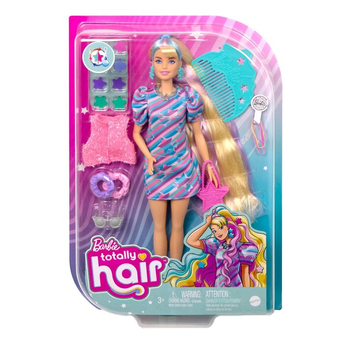 Кукла Barbie® Totally Hair™ с длинными волосами и аксессуарами для создания причесок, 4x30x7 см