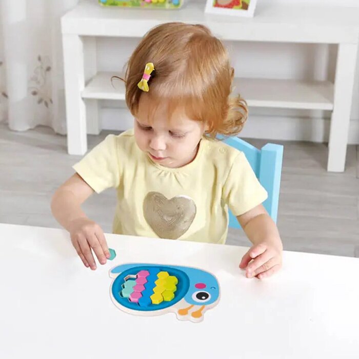 Мозаичный пазл Tooky Toy Co с 67 деталями и карточками, для детей от 3 лет, 19x21x5 см