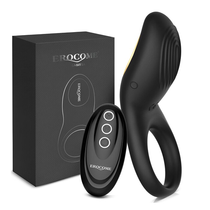 Кольцо для пениса Erocome Sagitta с дистанционным управлением и функцией BOOSTVIBE 1 шт.